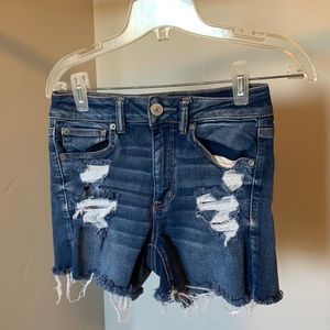 American Eagle Next Level Stretch cut off blue jeans size 6